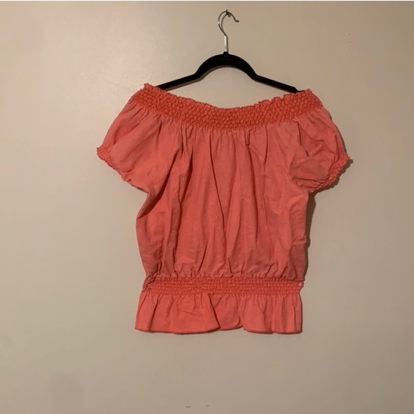 Vintage America Jeans Size S Off The Shoulder Peplum Blouse - Picture 2 of 5